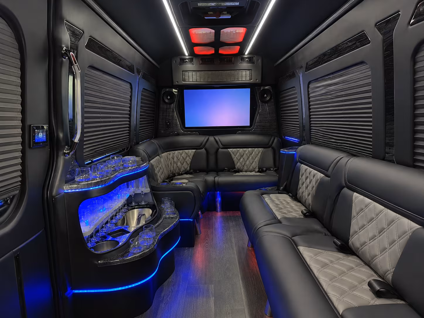 ogden 30 passenger party bus interior